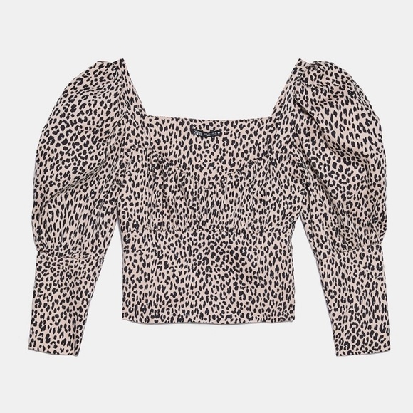 NWT ZARA ANIMAL PRINT POPLIN TOP - Picture 3 of 7